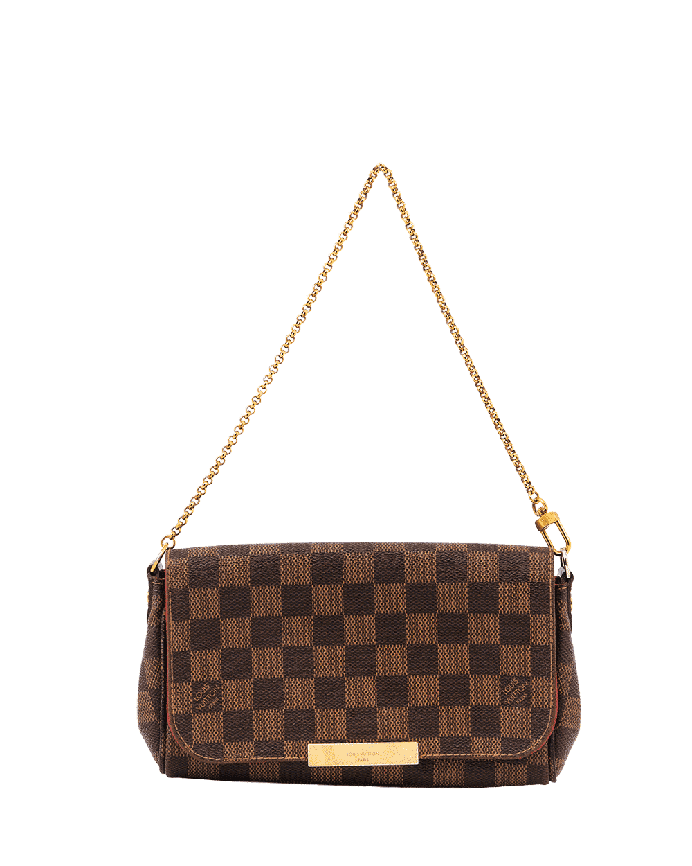 17 LV FAVORITE PM BROWN DAMIER CANVAS GHW FA1105 0543