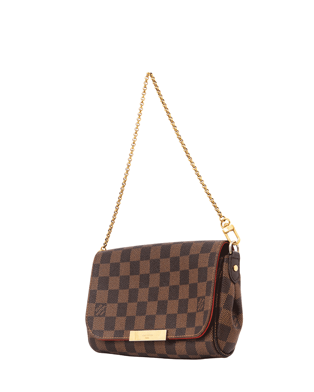 17 LV FAVORITE PM BROWN DAMIER CANVAS GHW FA1105 0544