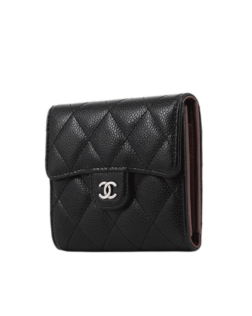 18 CHANEL TRI FOLD WALLET SHORT BLACK CAVIAR SHW N53GAXNL 0297