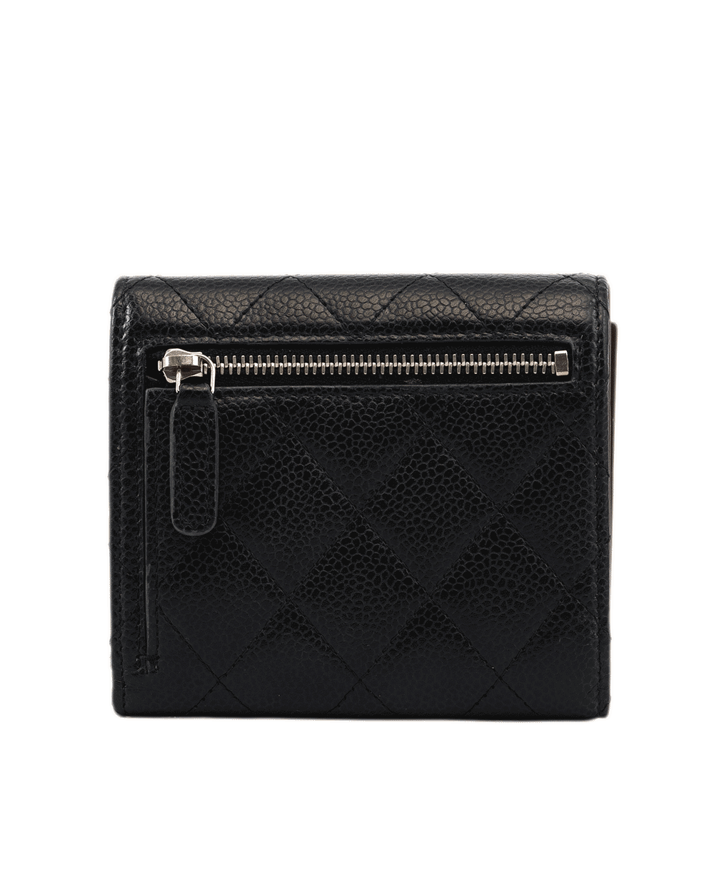 18 CHANEL TRI FOLD WALLET SHORT BLACK CAVIAR SHW N53GAXNL 0299