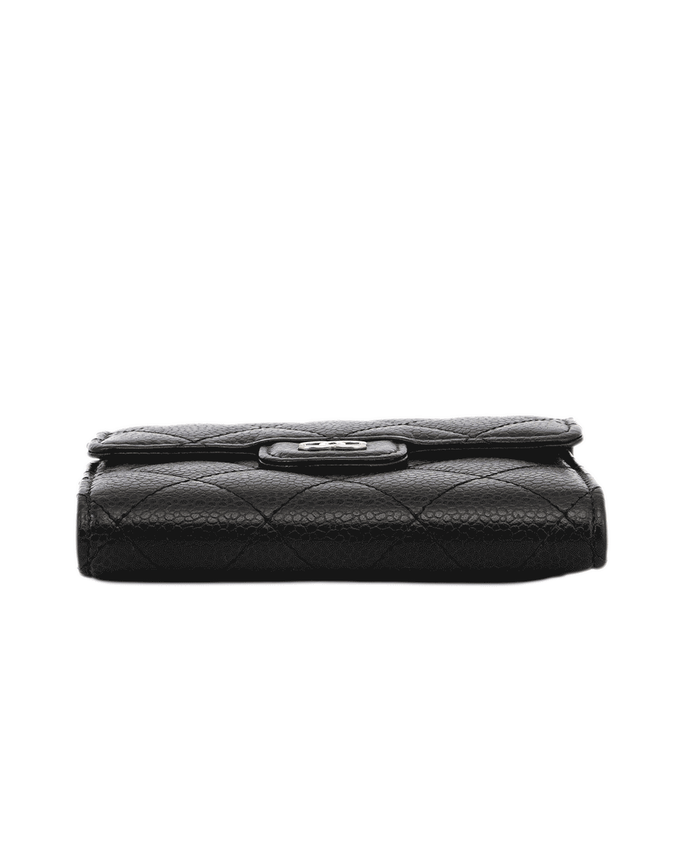 18 CHANEL TRI FOLD WALLET SHORT BLACK CAVIAR SHW N53GAXNL 0300