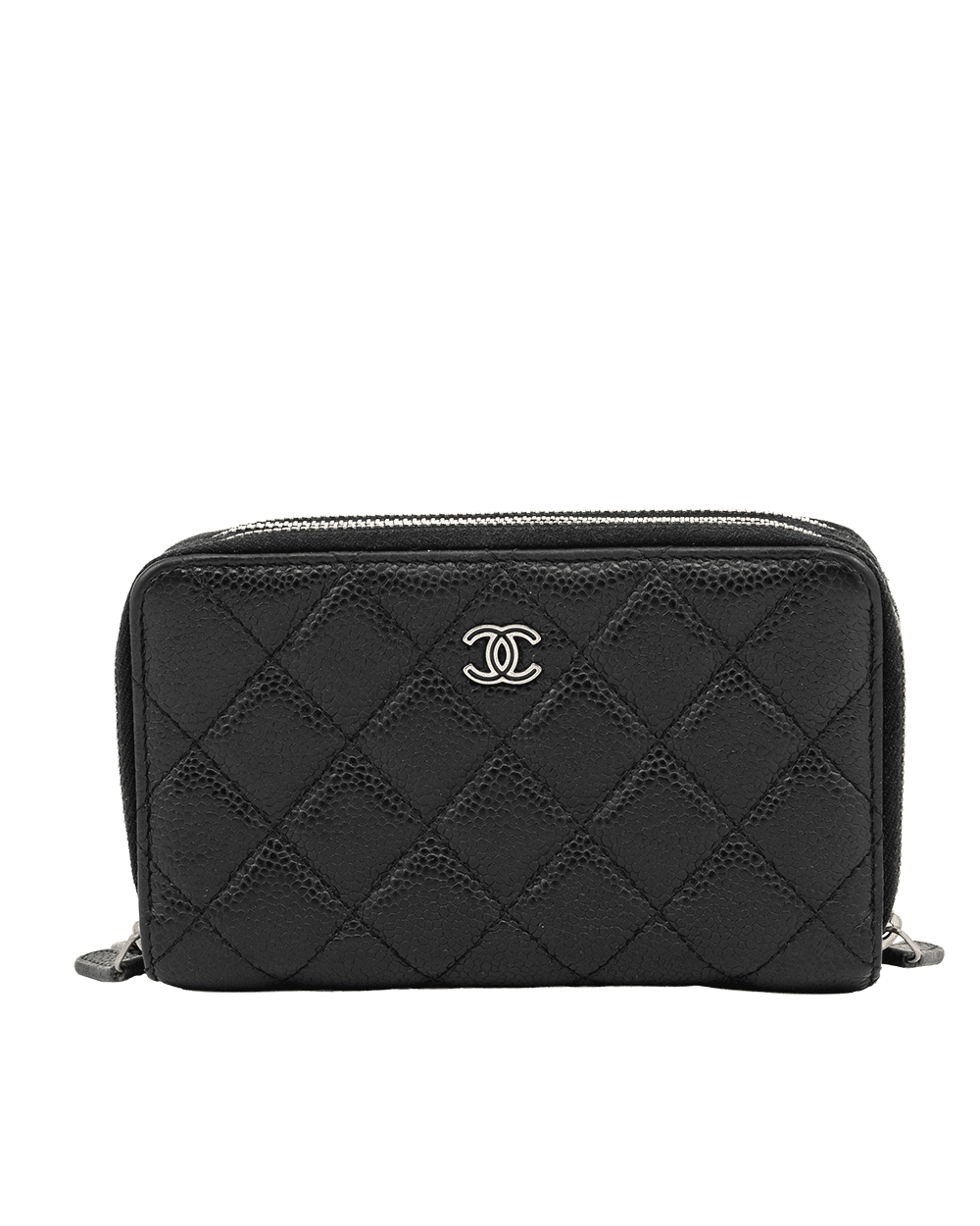 19 CHANEL 2 ZIPPY WALLET MEDIUM BLACK CAVIAR SHW 20955306 0931