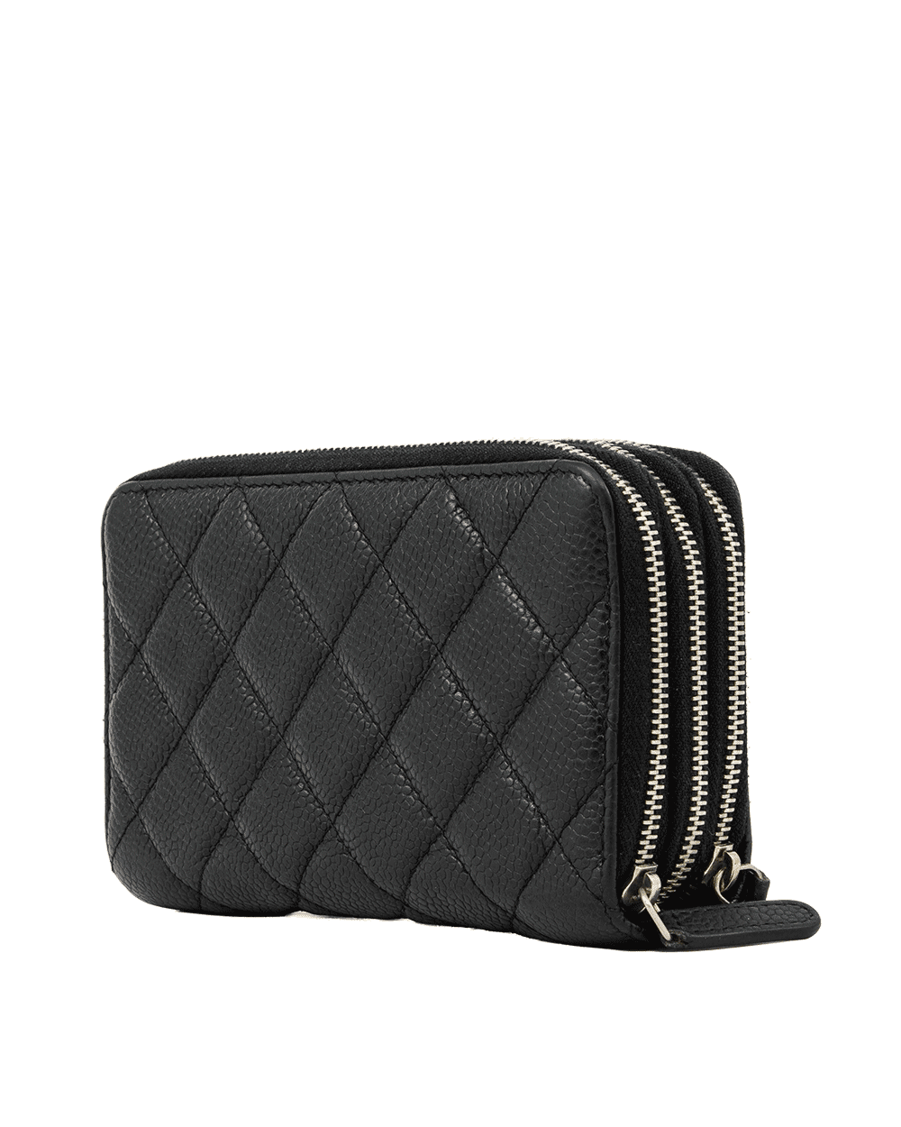 19 CHANEL 2 ZIPPY WALLET MEDIUM BLACK CAVIAR SHW 20955306 0933