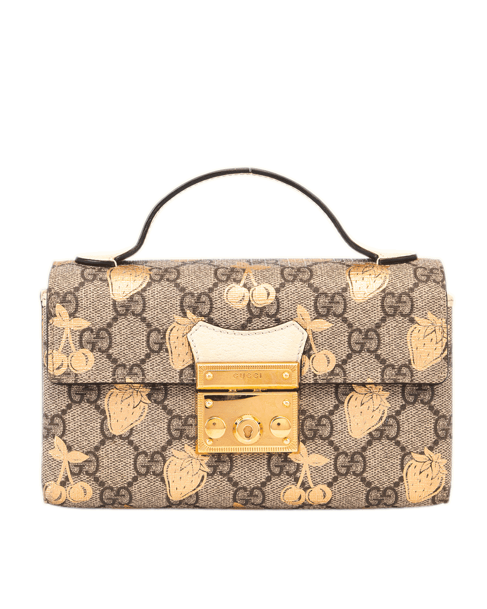 19 GUCCI PADLOCK MINI BROWN GG MONOGRAM CANVAS GHW 652683 525040 1177