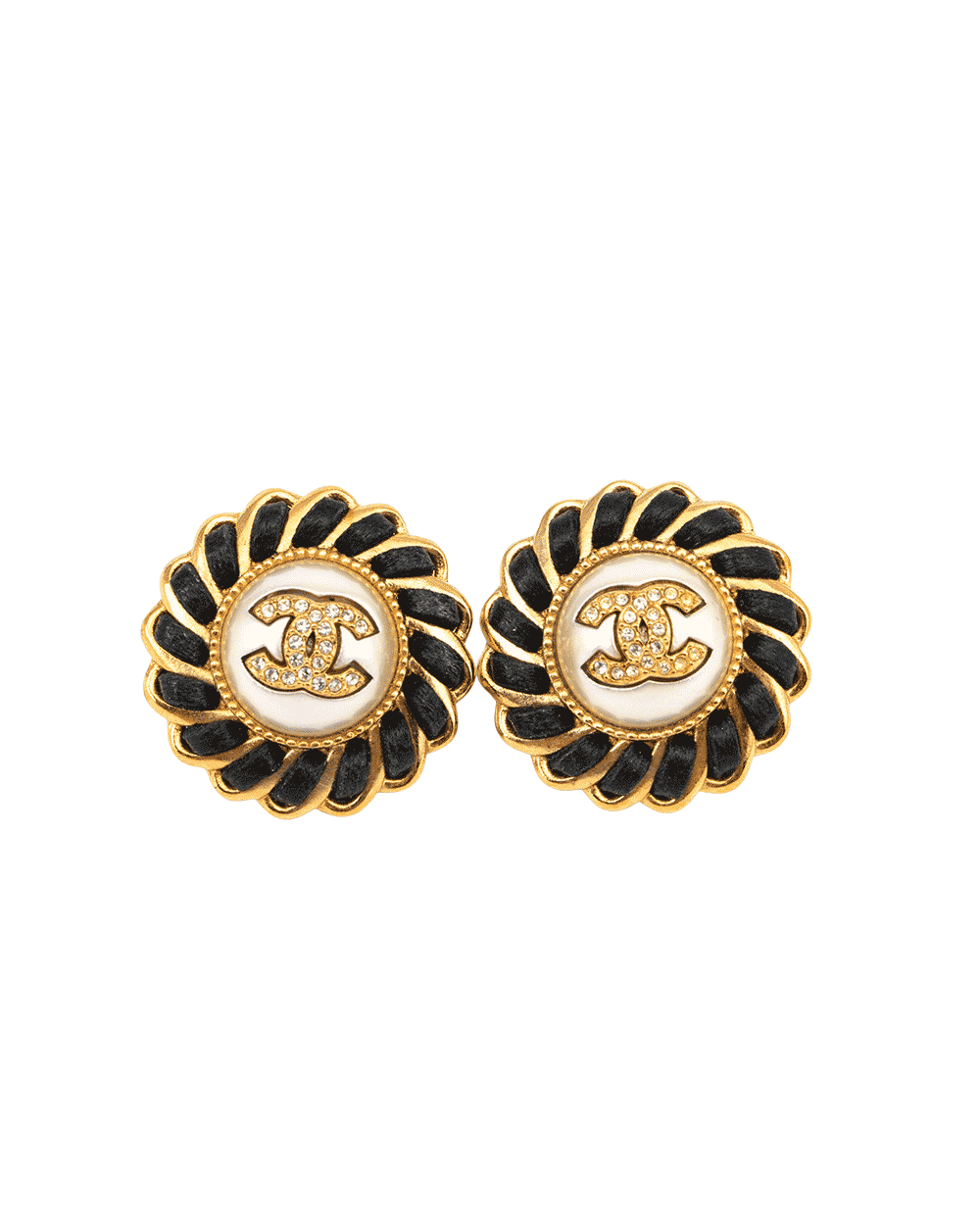 2 CHANEL CC LOGO CLASSIC EARRING 2 CM GHW 0353