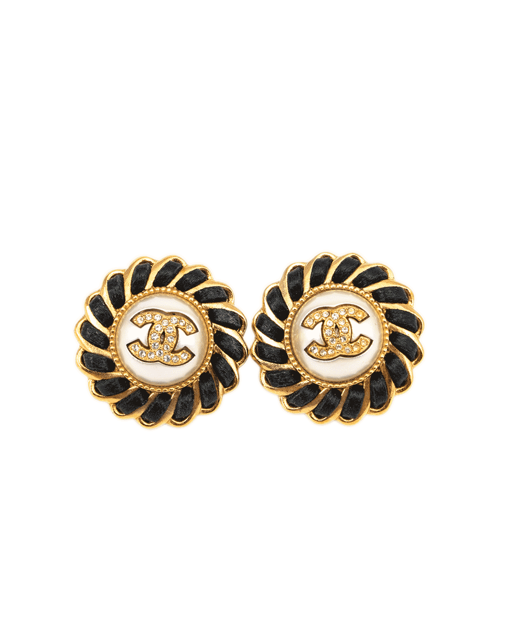 2 CHANEL CC LOGO CLASSIC EARRING 2 CM GHW 0353