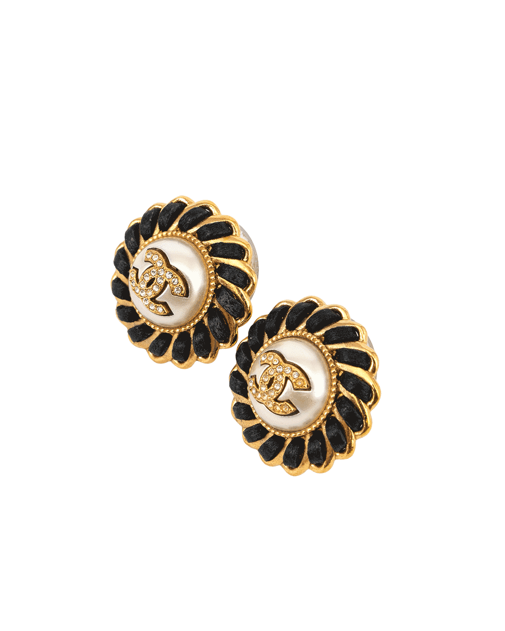 2 CHANEL CC LOGO CLASSIC EARRING 2 CM GHW 0354