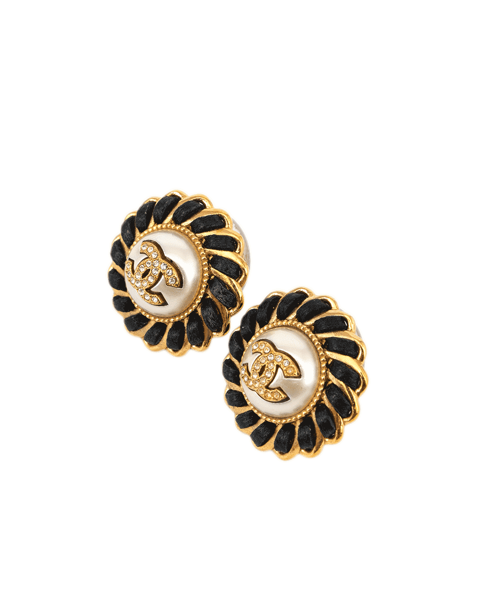 2 CHANEL CC LOGO CLASSIC EARRING 2 CM GHW 0354