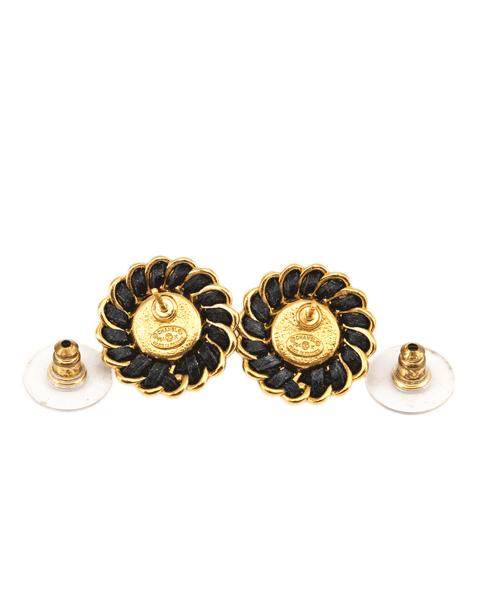 2 CHANEL CC LOGO CLASSIC EARRING 2 CM GHW 0358