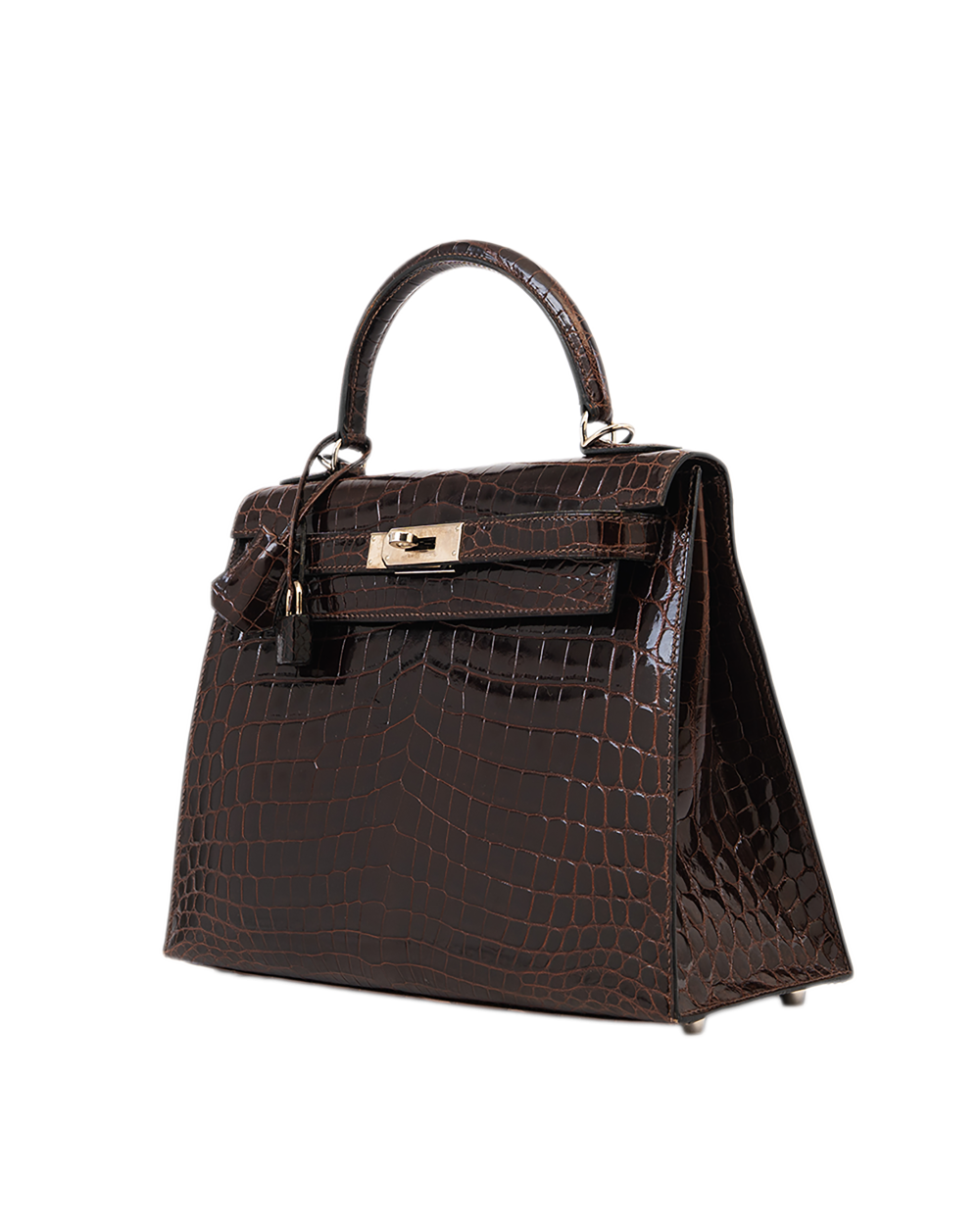 2 HERMES KELLY 28 BORDEAUX CROCODILE NILOTICUS SHW L SQS2 1162
