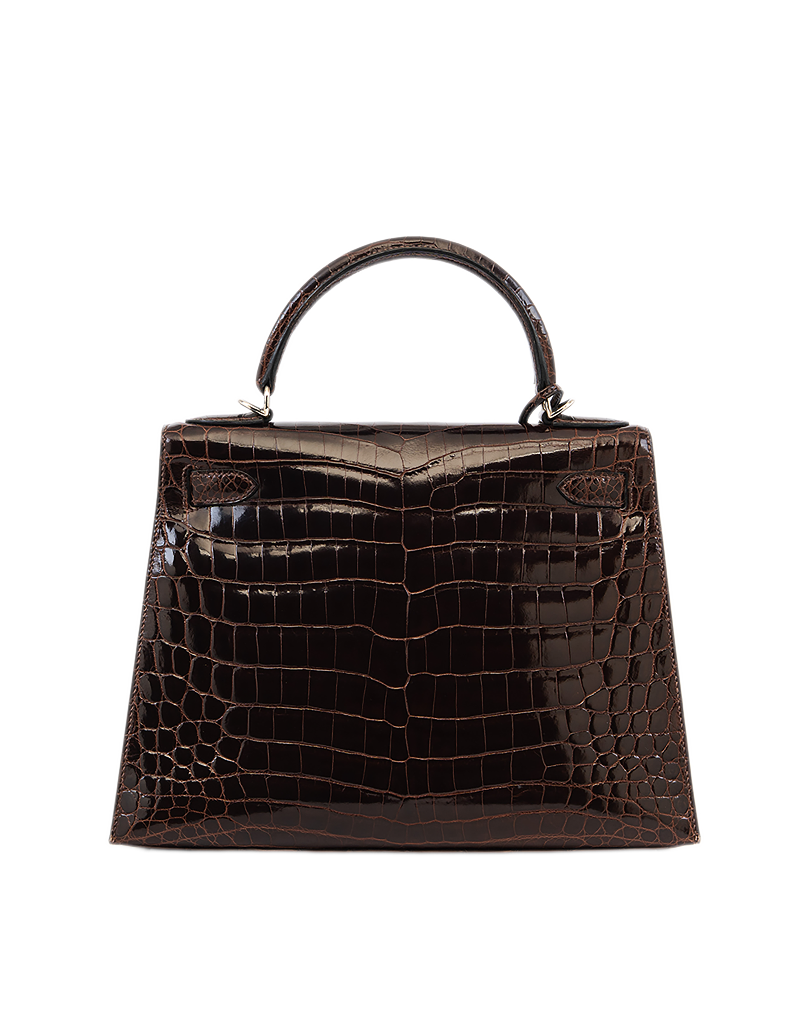 2 HERMES KELLY 28 BORDEAUX CROCODILE NILOTICUS SHW L SQS2 1166