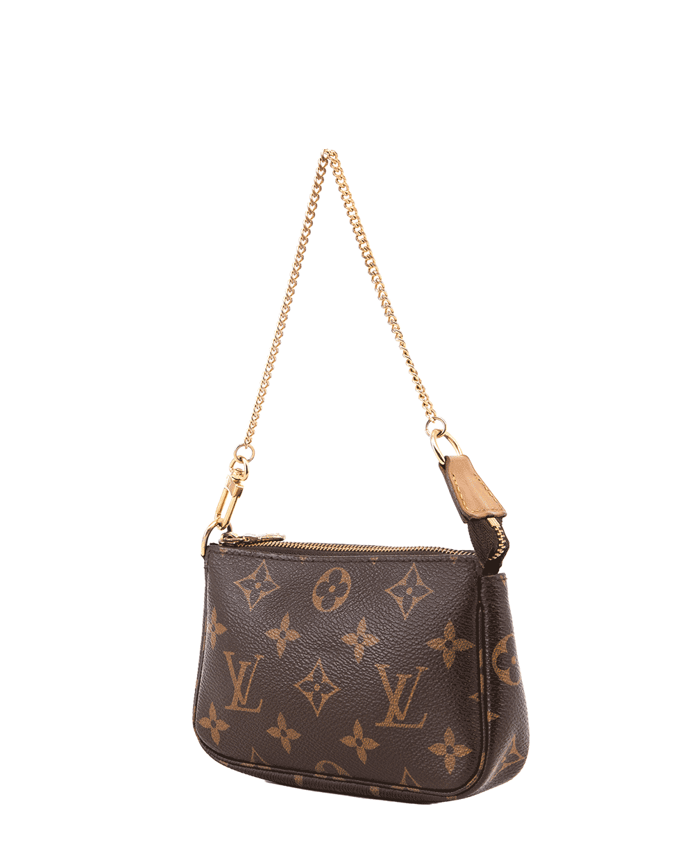 2 LV POCHETTE MINI BROWN MONOGRAM CANVAS GHW SF 2264 1558
