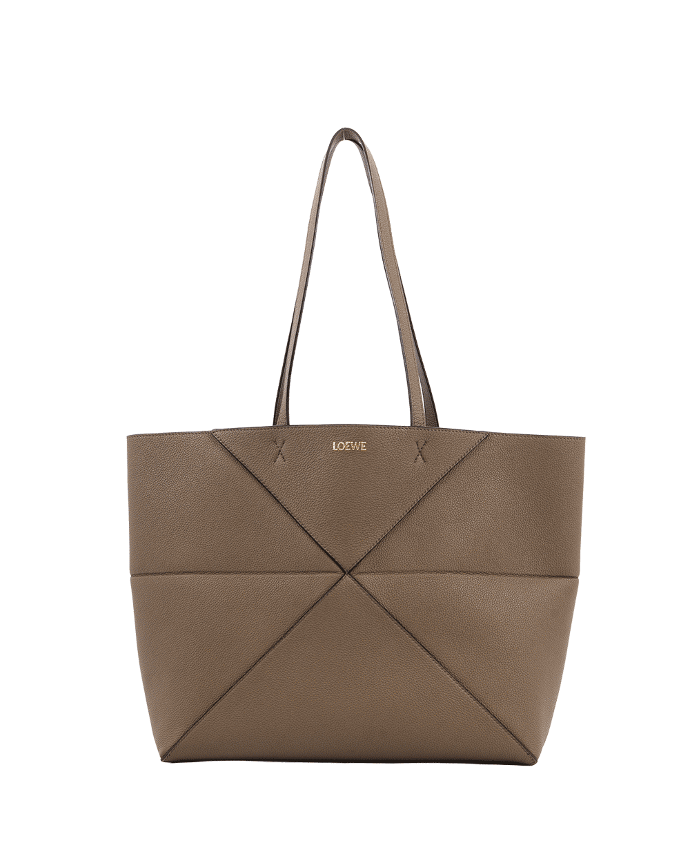 22 LOEWE PUZZLE FOLD TOTE MEDIUM BROWN CALF GHW 052536 0865