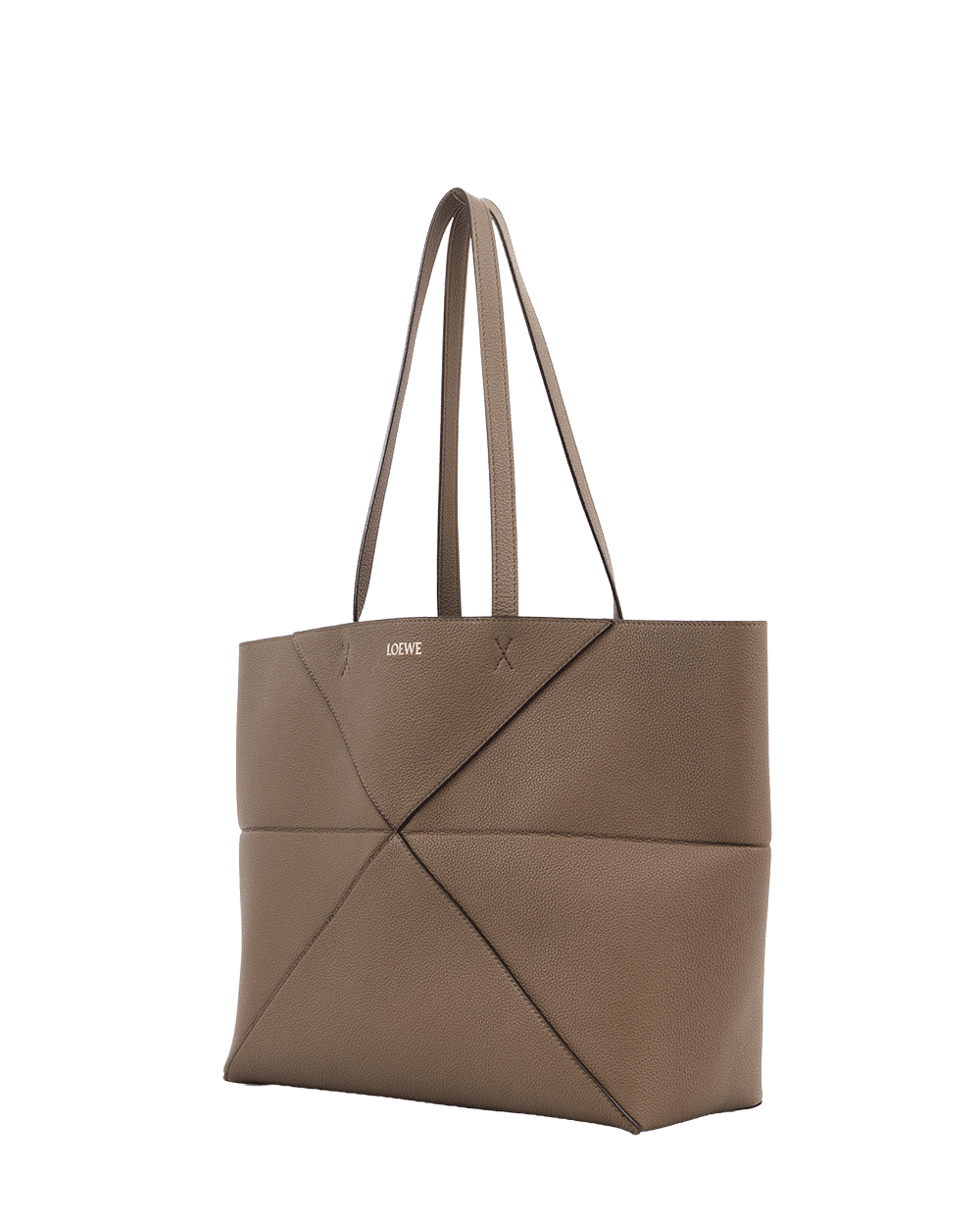 22 LOEWE PUZZLE FOLD TOTE MEDIUM BROWN CALF GHW 052536 0866