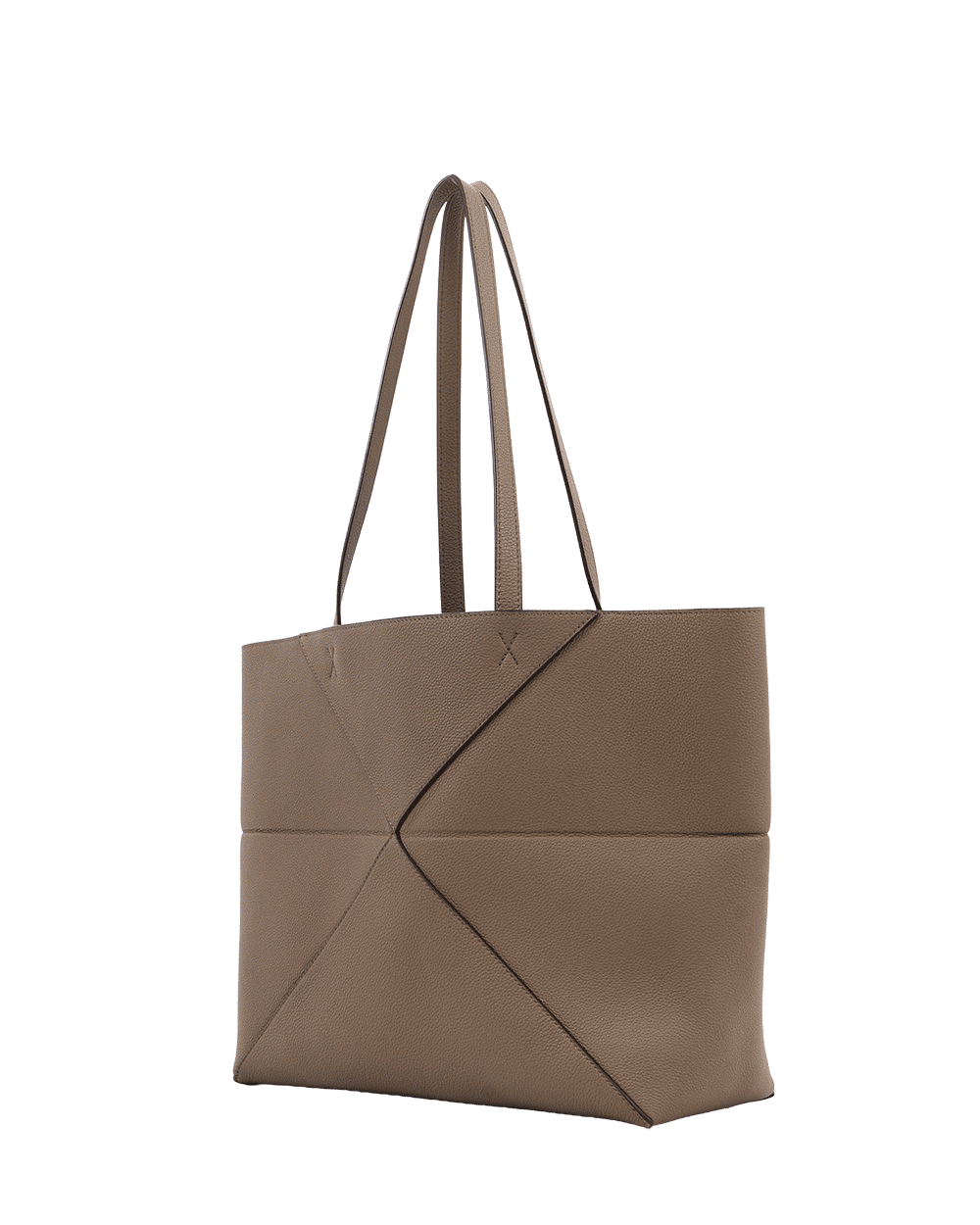 22 LOEWE PUZZLE FOLD TOTE MEDIUM BROWN CALF GHW 052536 0867