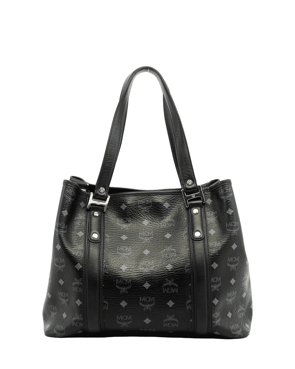 23 MCM TONI SHOPPER TOTE LARGE BLACK CANVAS SHW 1010099650322 1670