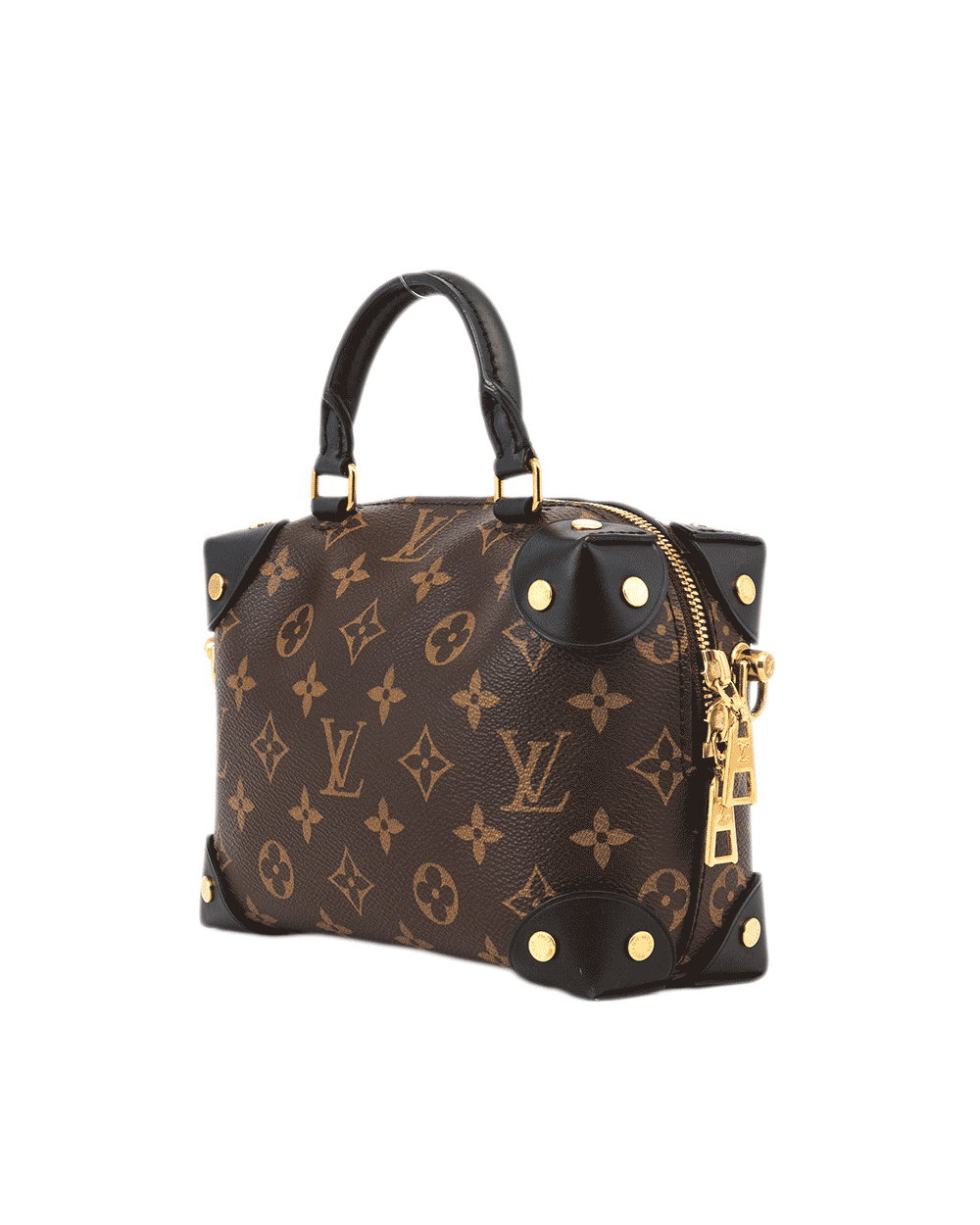 25 LV MALLET TRUNK BROWN MONOGRAM CANVAS GHW MICROCHIP 0796