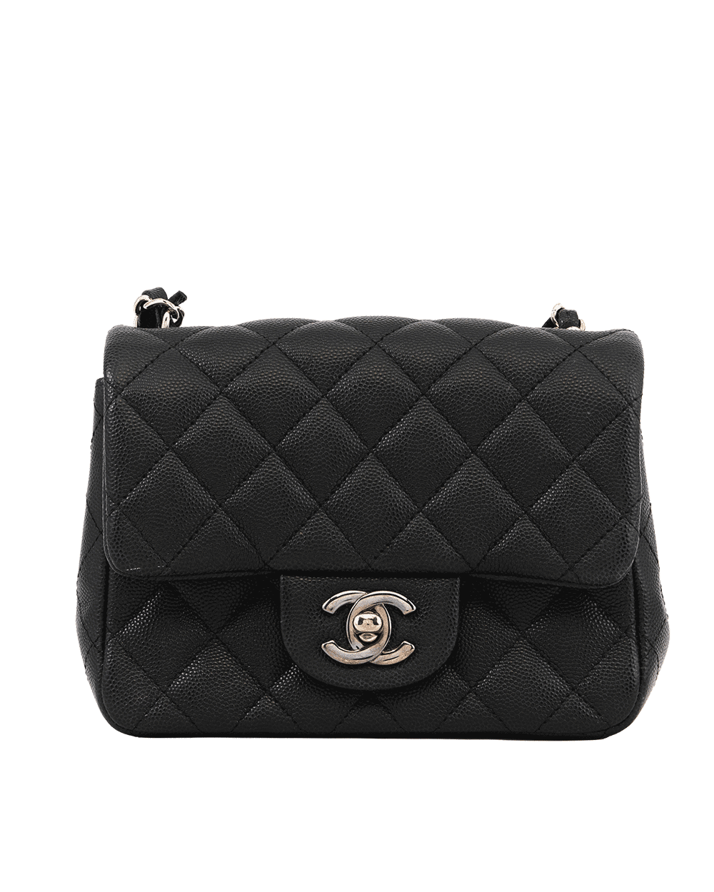 26 CHANEL CLASSIC 7 SQ BLACK CAVIAR SHW 24443633 0362