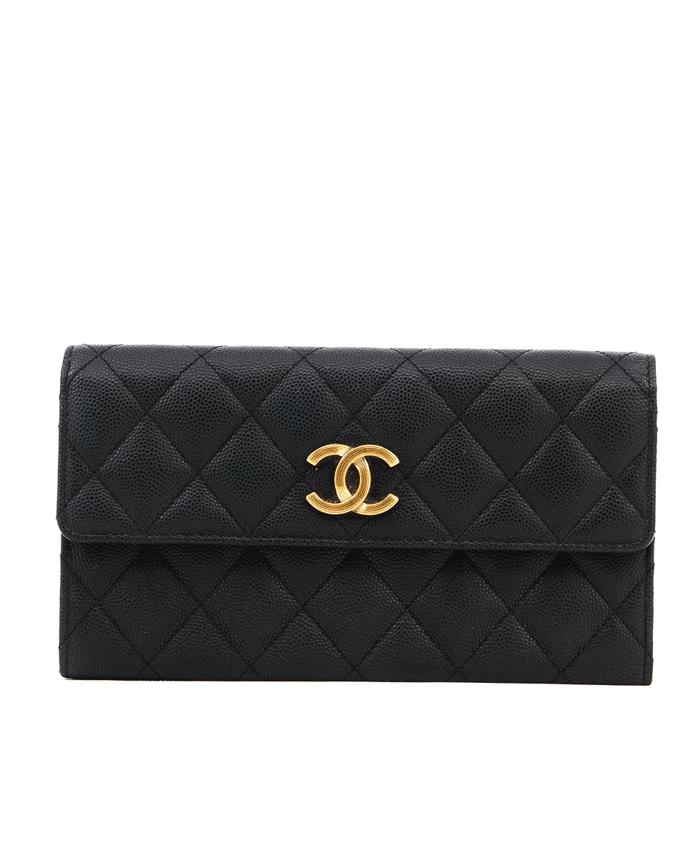 26 CHANEL SARAH WALLET LONG BLACK CAVIAR GHW L17J88C3 0940