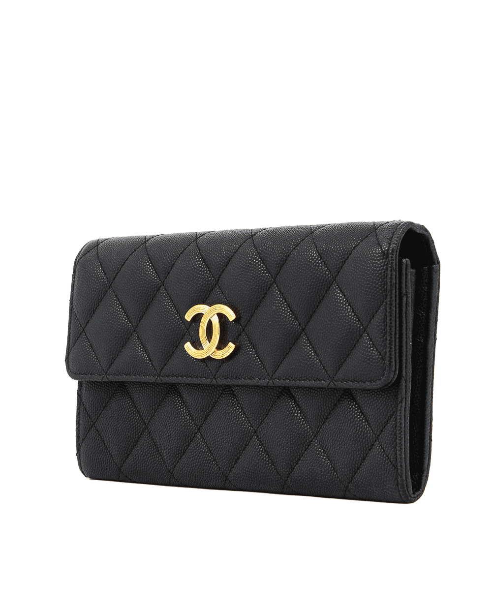 26 CHANEL SARAH WALLET LONG BLACK CAVIAR GHW L17J88C3 0941