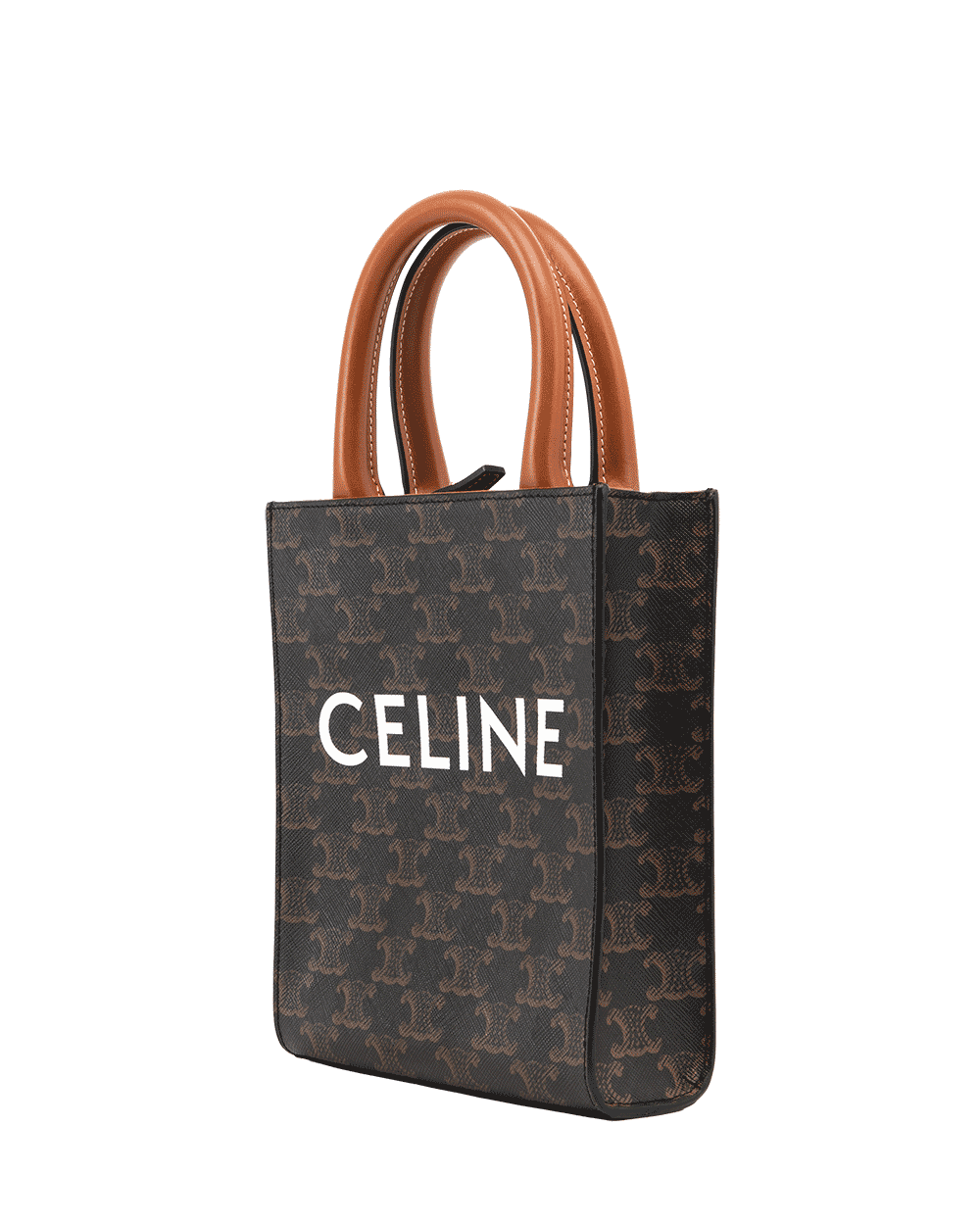 27 CELINE CABAS MINI BROW TAN CANVAS GHW U CE 1232 U AT 0272 1348