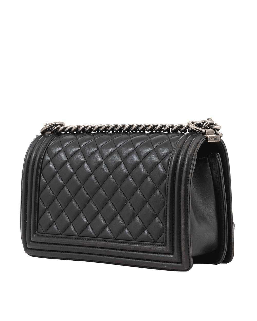 28 CHANEL BOY 10 BLACK LAMB RSHW 23565434 0574