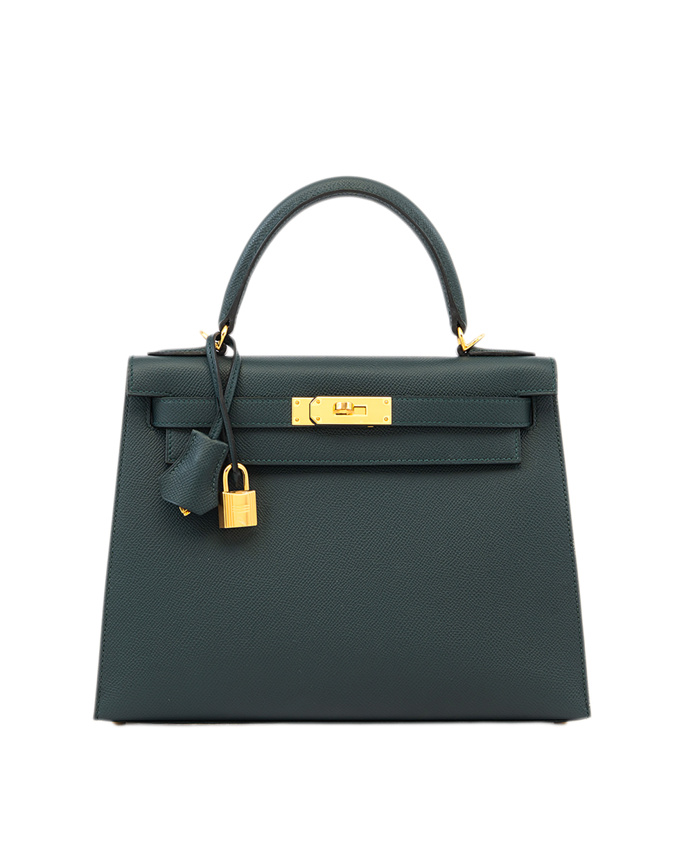 3 HERMES KELLY 28 VERT CYPRES EPSOM GHW UHA823 NN 1141