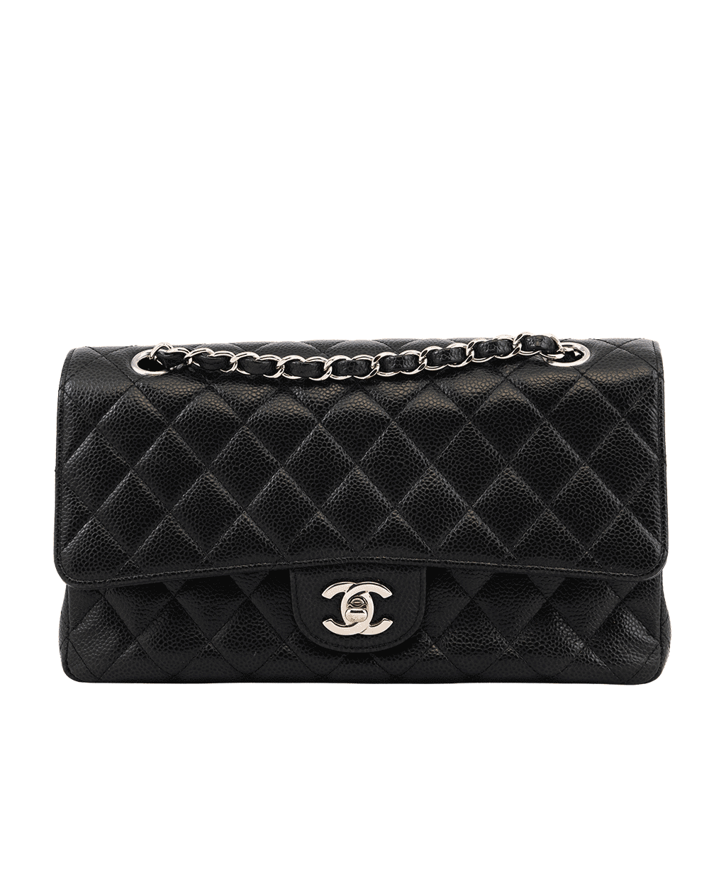 30 CHANEL CLASSIC 10 BLACK CAVIAR SHW 23833788 0293