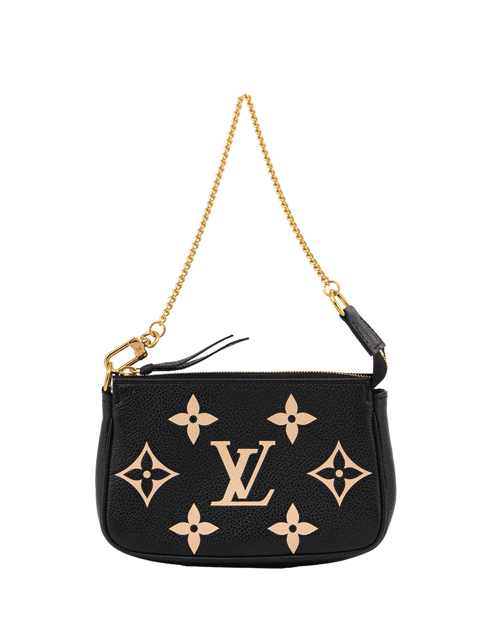 30 LV POCHETTE MINI BLACK GIANT MONOGRAM CALF GHW MICROCHIP 1072