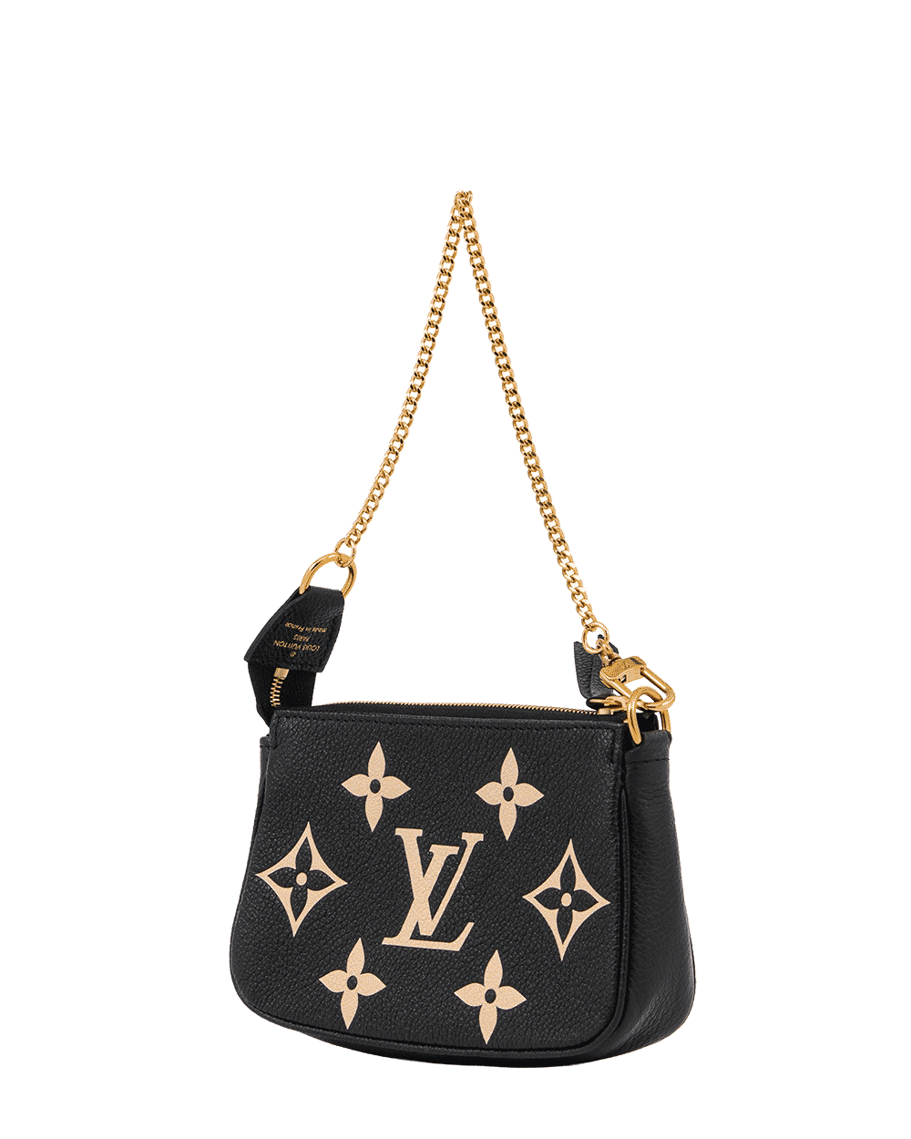 30 LV POCHETTE MINI BLACK GIANT MONOGRAM CALF GHW MICROCHIP 1074