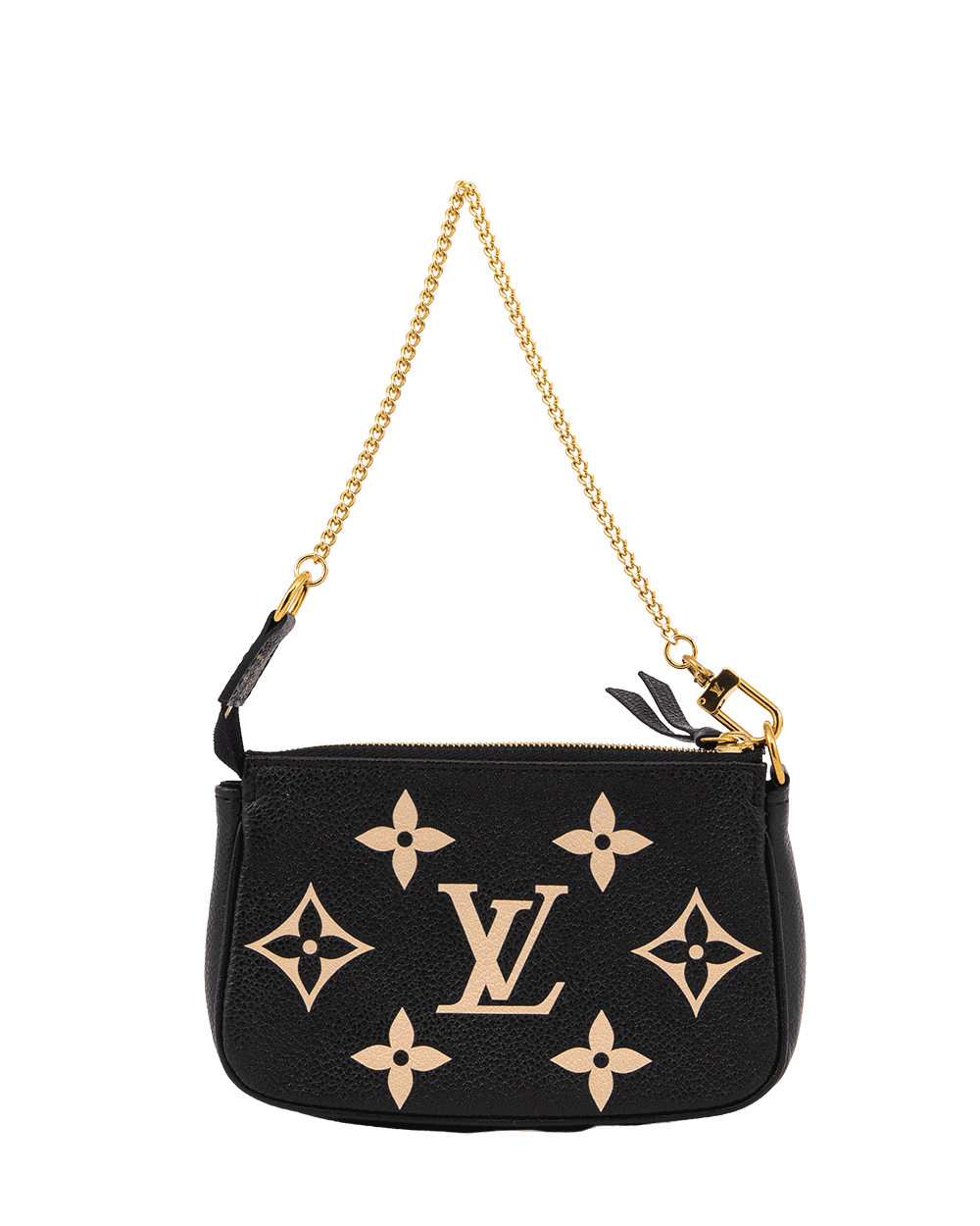 30 LV POCHETTE MINI BLACK GIANT MONOGRAM CALF GHW MICROCHIP 1076
