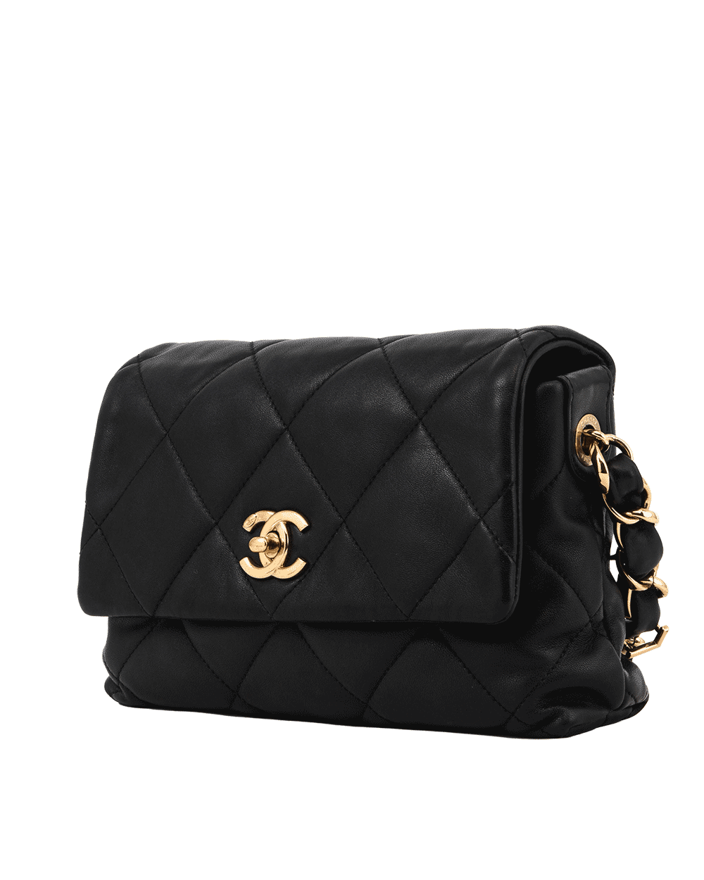 31 CHANEL CC FLAP BAG 9 BLACK LAMB GHW 30995235 0466