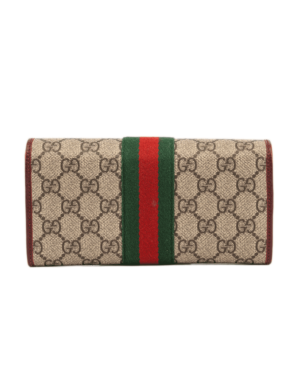 31 GUCCI OPHIDIA CONTINENTAL WALLET LONG BROWN RED GREEN GG MONOGRAM CANVAS GHW 838485 496334 0104