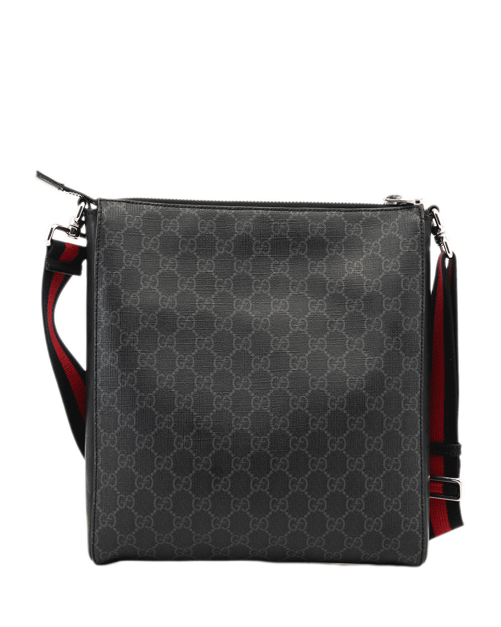 34 GUCCI NIGHT COURIER MESSENGER SMALL BLACK GG SUPREME MONOGRAM CANVAS SHW 474137 467891 1048