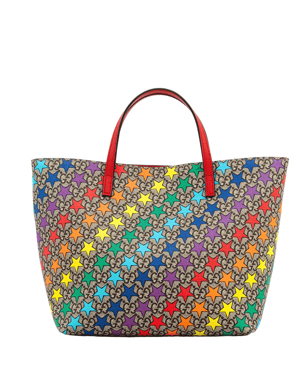 41 GUCCI KID TOTE BROWN STAR MULTI COLOR GG MONOGRAM CANVAS SHW 410812 204991 0793