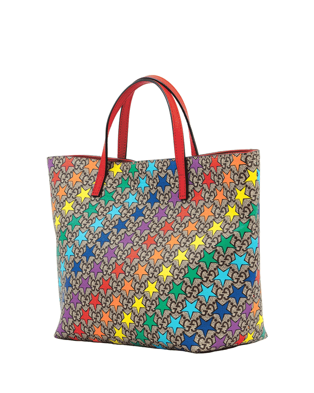 41 GUCCI KID TOTE BROWN STAR MULTI COLOR GG MONOGRAM CANVAS SHW 410812 204991 0795