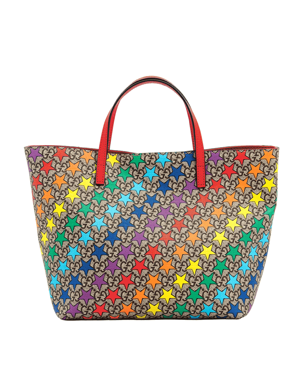 41 GUCCI KID TOTE BROWN STAR MULTI COLOR GG MONOGRAM CANVAS SHW 410812 204991 0796