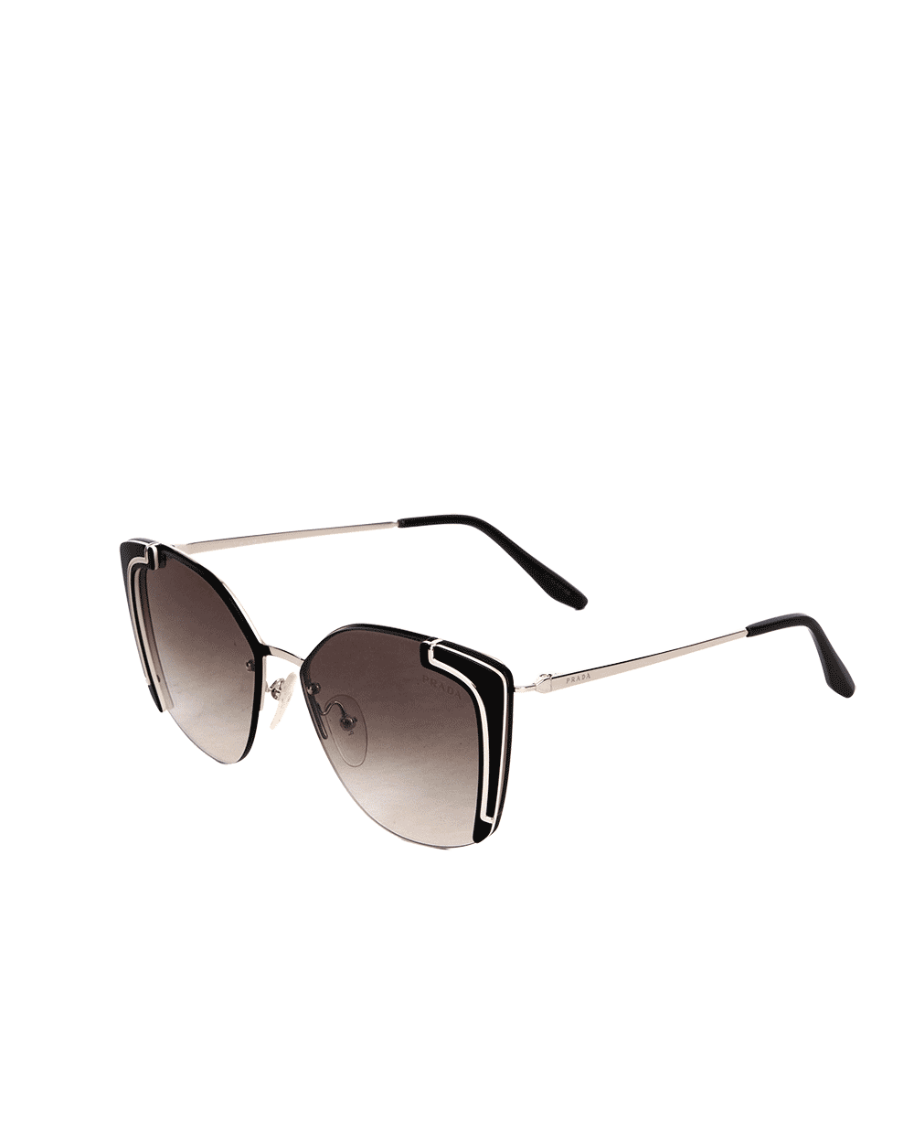 41 PRADA CAT EYE SUNGLASSES BROWN SHW DP5648166 0242