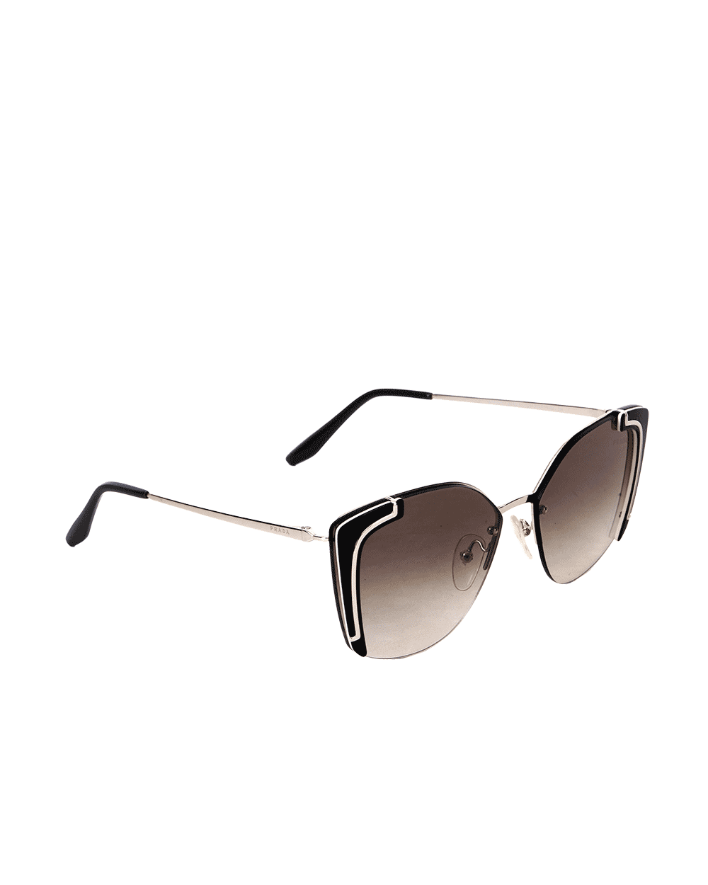 41 PRADA CAT EYE SUNGLASSES BROWN SHW DP5648166 0243