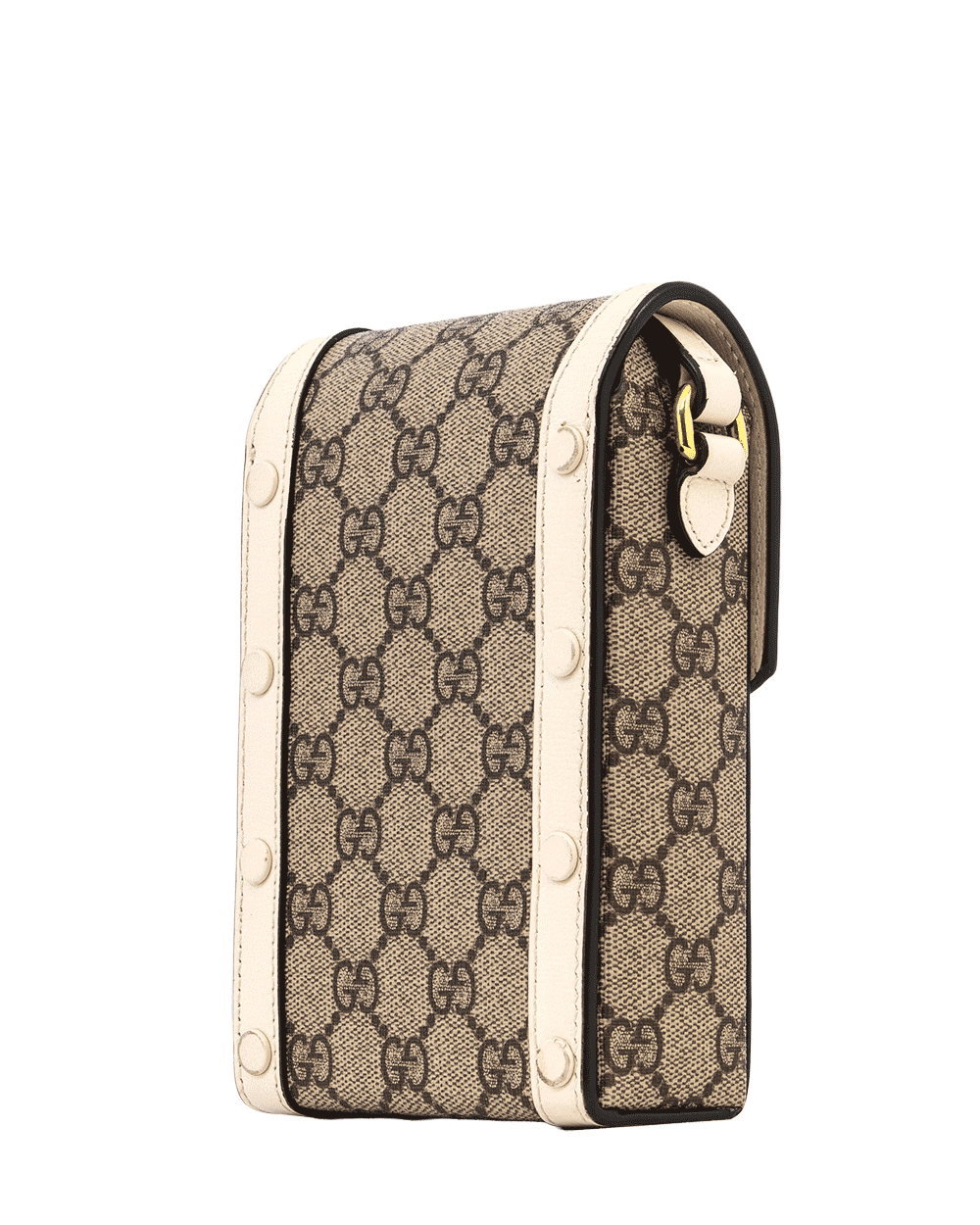 42 GUCCI HORSEBIT 1955 PHONE WHITE GG MONOGRAM CANVAS GHW 0449