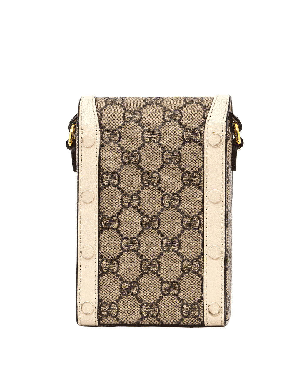 42 GUCCI HORSEBIT 1955 PHONE WHITE GG MONOGRAM CANVAS GHW 0450