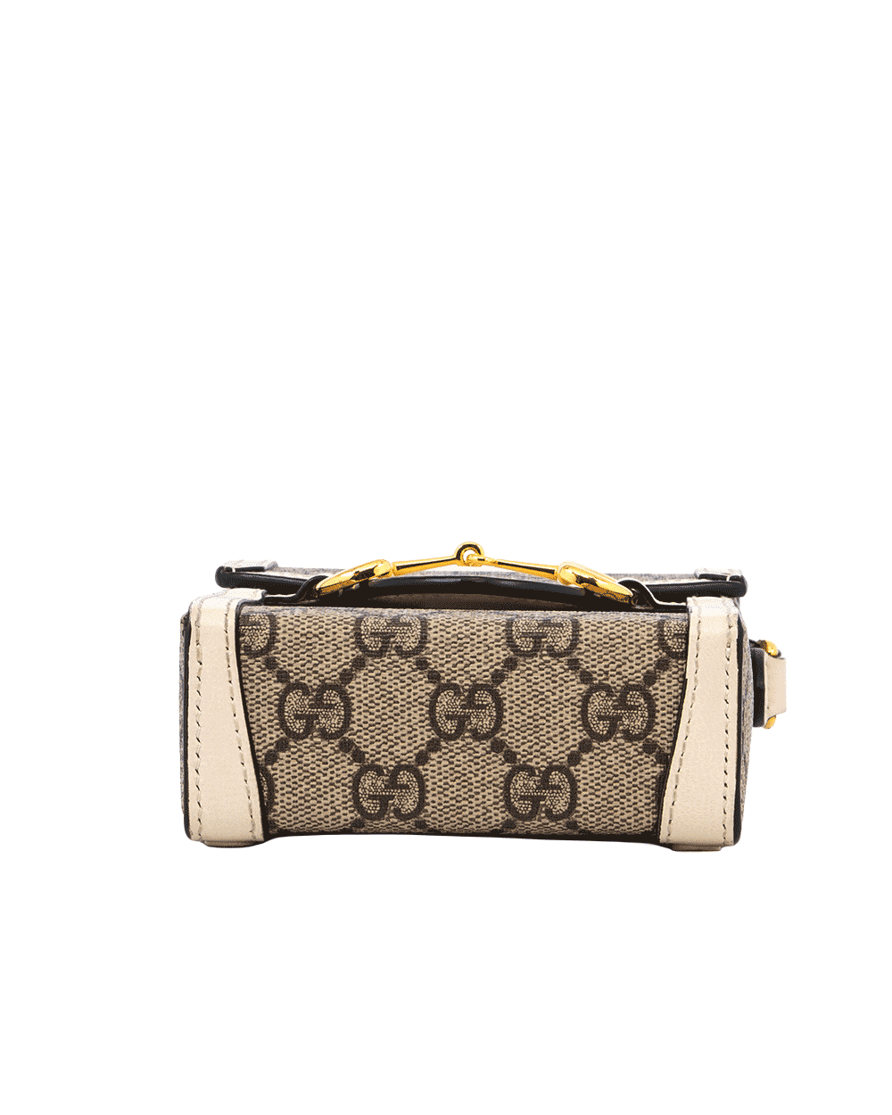 42 GUCCI HORSEBIT 1955 PHONE WHITE GG MONOGRAM CANVAS GHW 0451