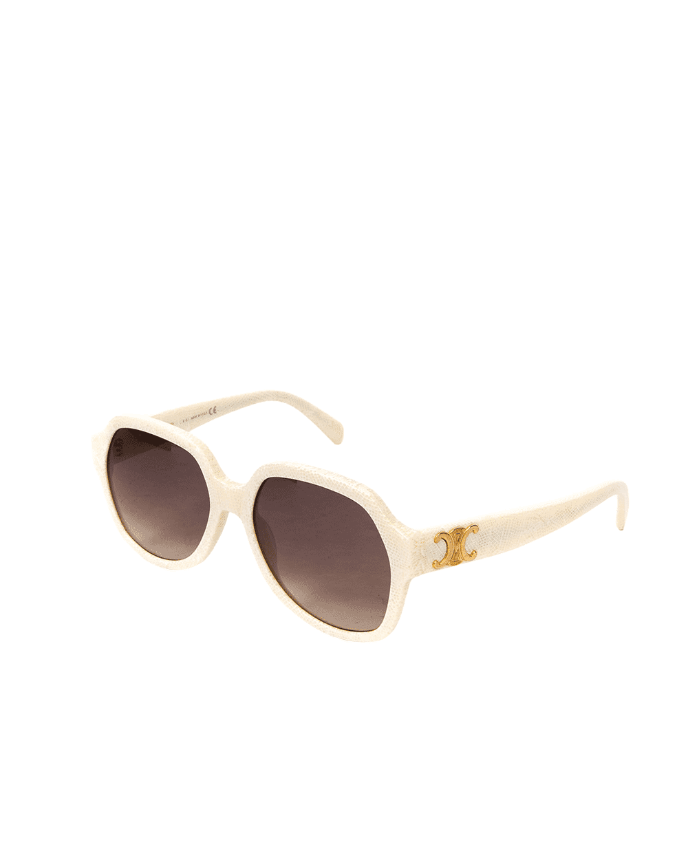 43 CELINE TRIOMPHE SUNGLASSES WHITE BROWN GHW CL401891 0233
