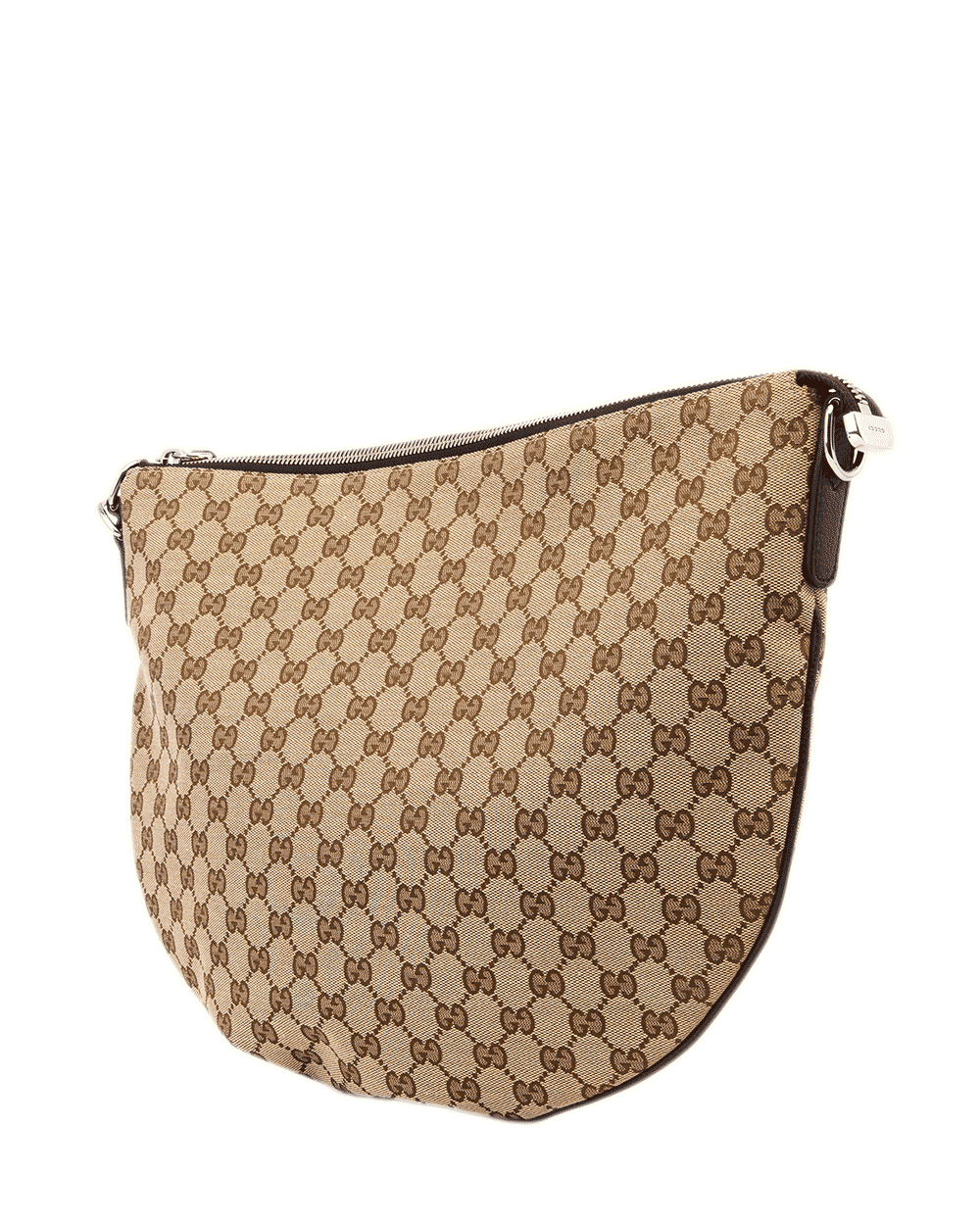 43 GUCCI B GG SHOULDER BAG MEDIUM BROWN GG CANVAS SHW 817420 525040 0462