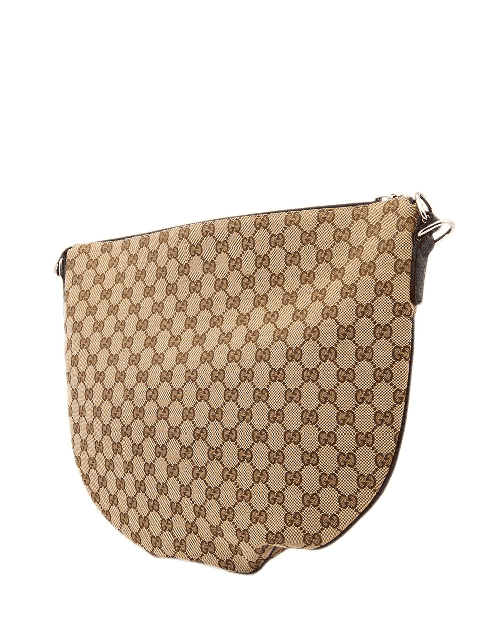 43 GUCCI B GG SHOULDER BAG MEDIUM BROWN GG CANVAS SHW 817420 525040 0463