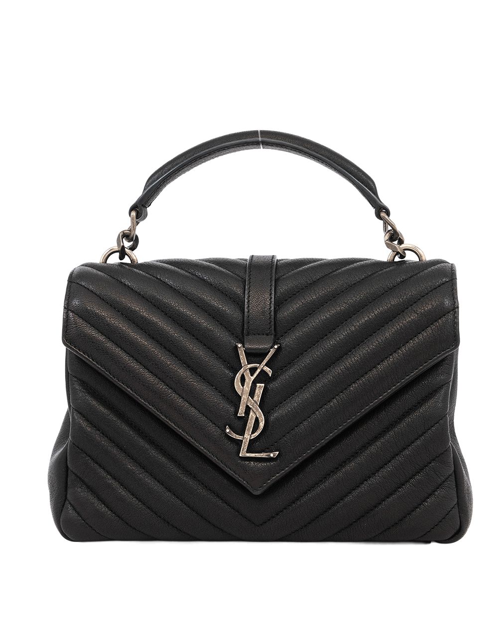 43 YSL COLLEGE MEDIUM BLACK CALF SHW 0391