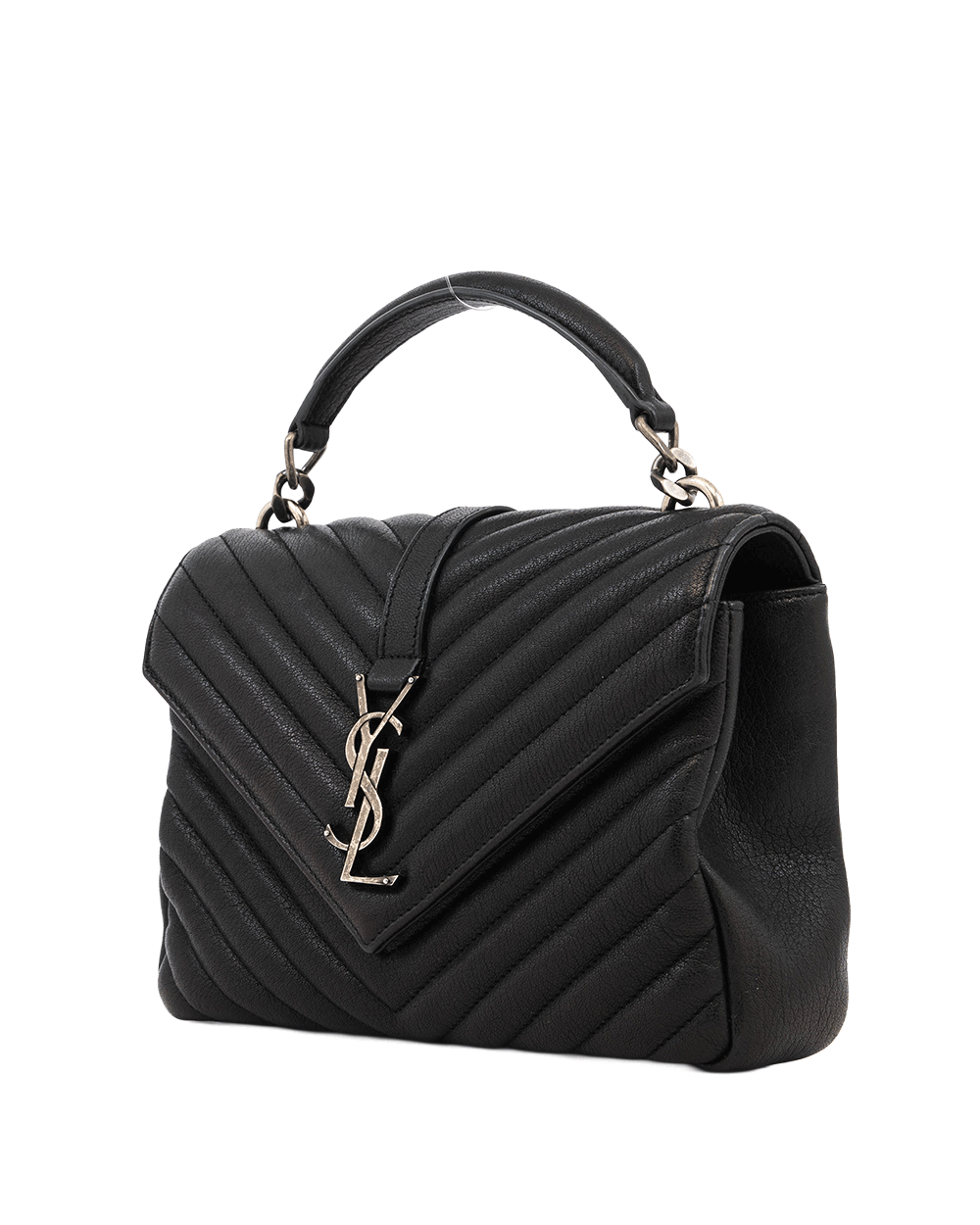 43 YSL COLLEGE MEDIUM BLACK CALF SHW 0392