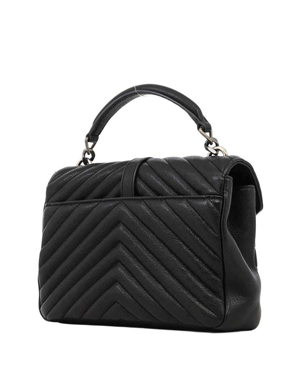 43 YSL COLLEGE MEDIUM BLACK CALF SHW 0393