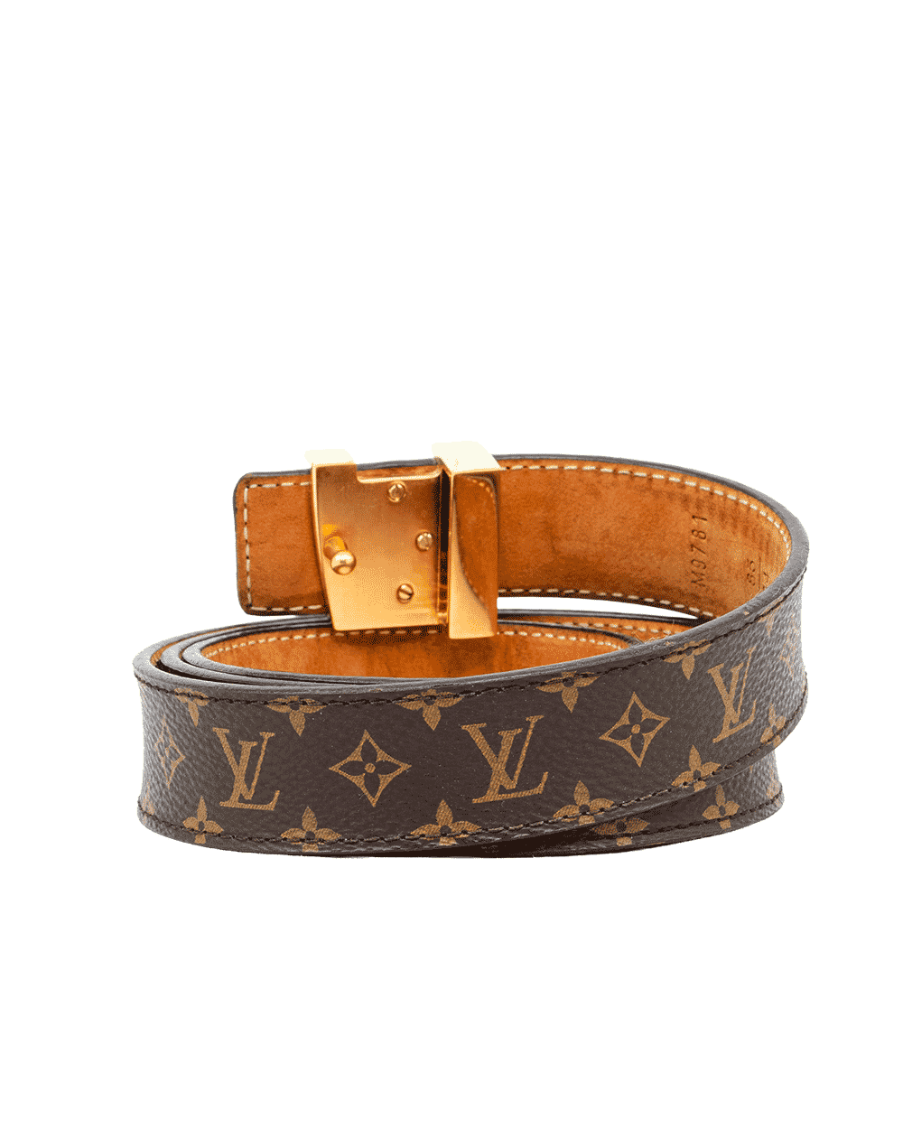 44 LV BELT 2 CM 85 CM BROWN MONOGRAM CANVAS GHW 1100
