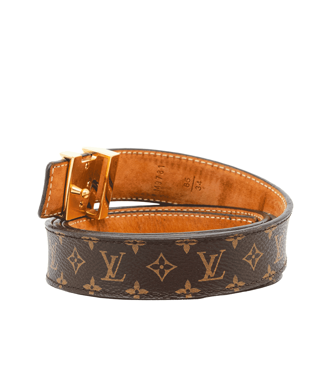 44 LV BELT 2 CM 85 CM BROWN MONOGRAM CANVAS GHW 1101